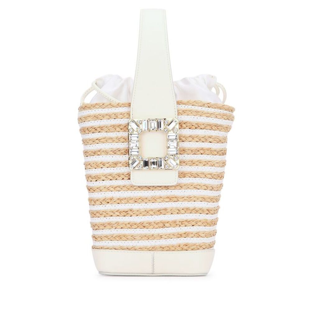 Roger Vivier Women Viv' Skate Top Handle Basket Straw
